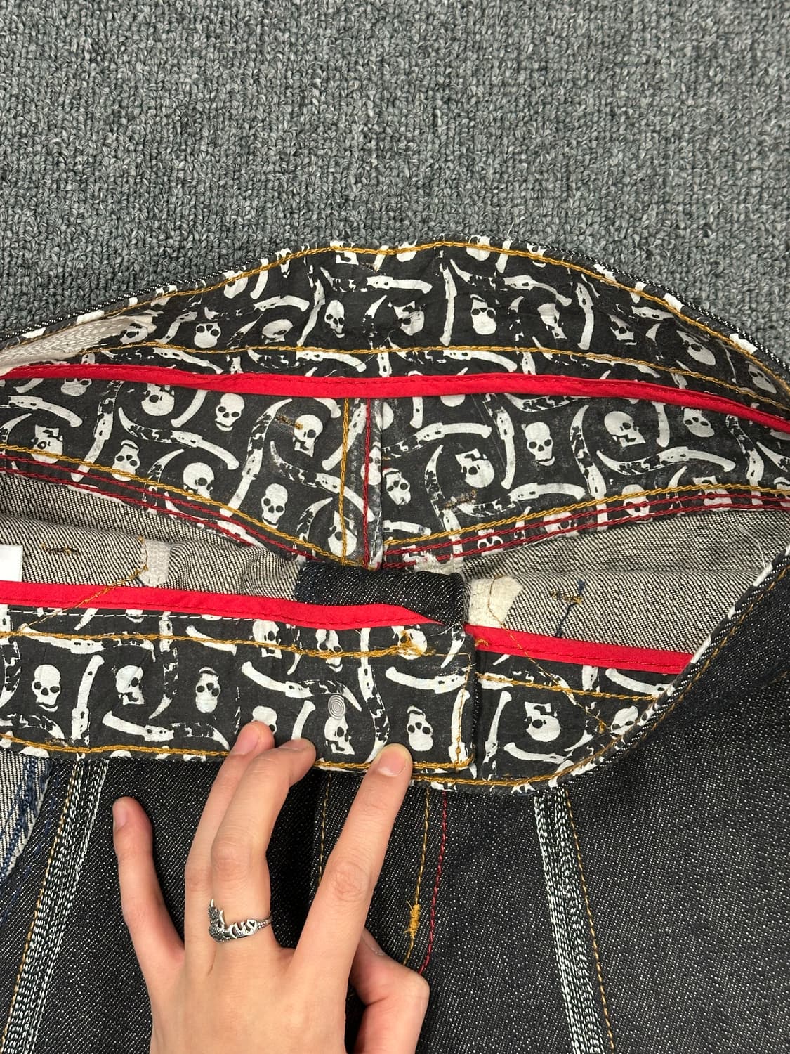 34)ARTFULDODGER 빈티지 Y2K 스컬 패치 힙합팬츠 상품이미지7