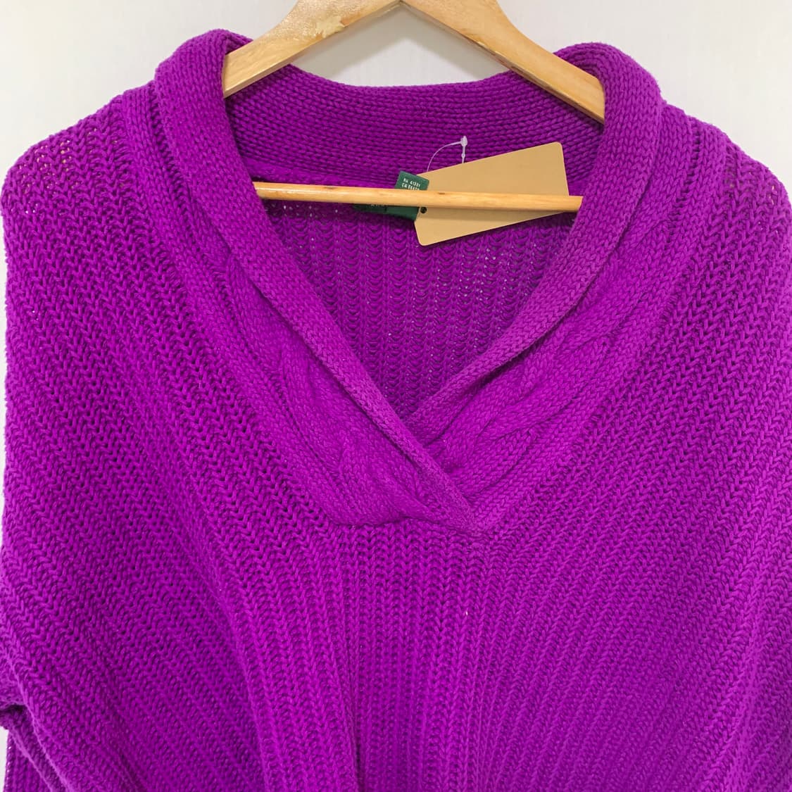 로렌 랄프로렌 빈티지 루즈핏 니트 스웨터 퍼플 폴로 여성 상품이미지5