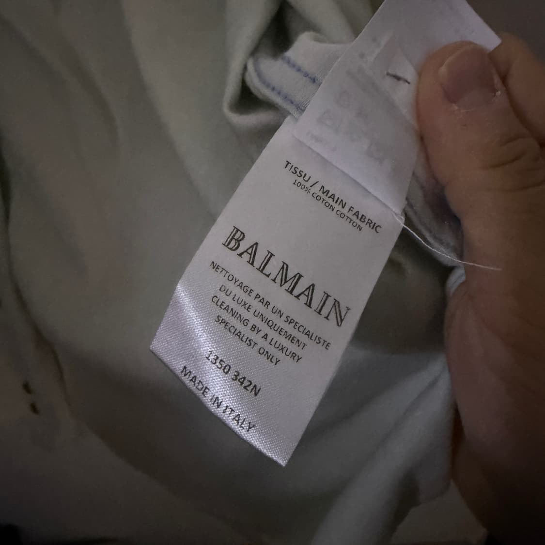 발망 퀄팅 데님 디테일 투포켓 셔츠 38 (여성 66까지) 상품이미지6