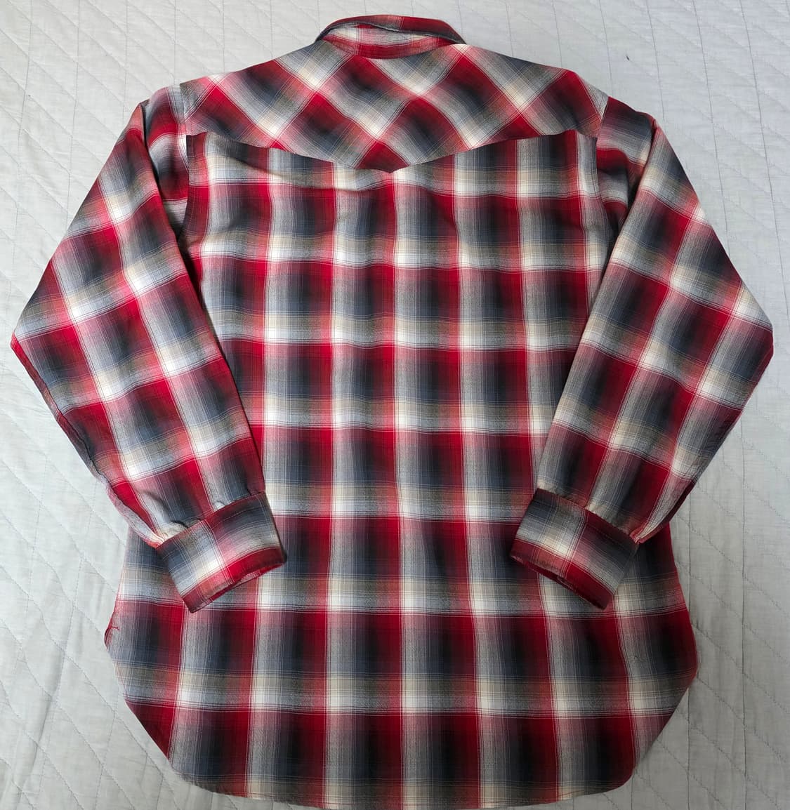 [L] 빈티지 펜들턴 레드 블랙 울 체크 플란넬 셔츠 상품이미지4