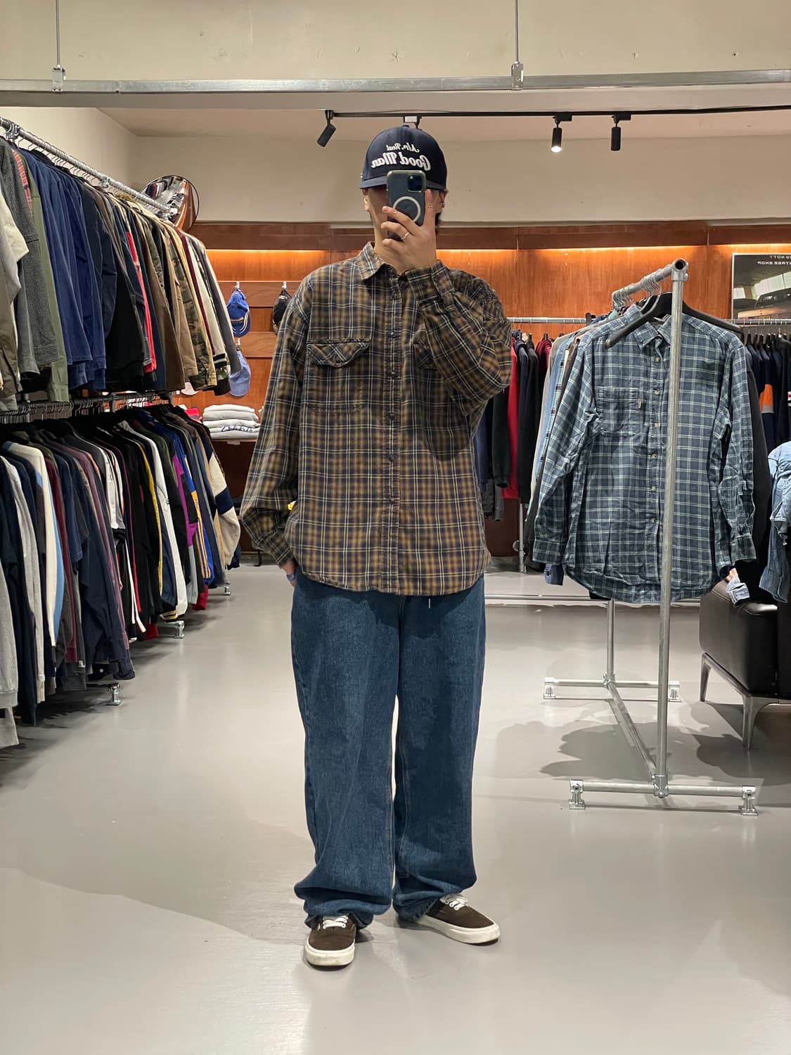 GAP 브라운 체크 셔츠 상품이미지3