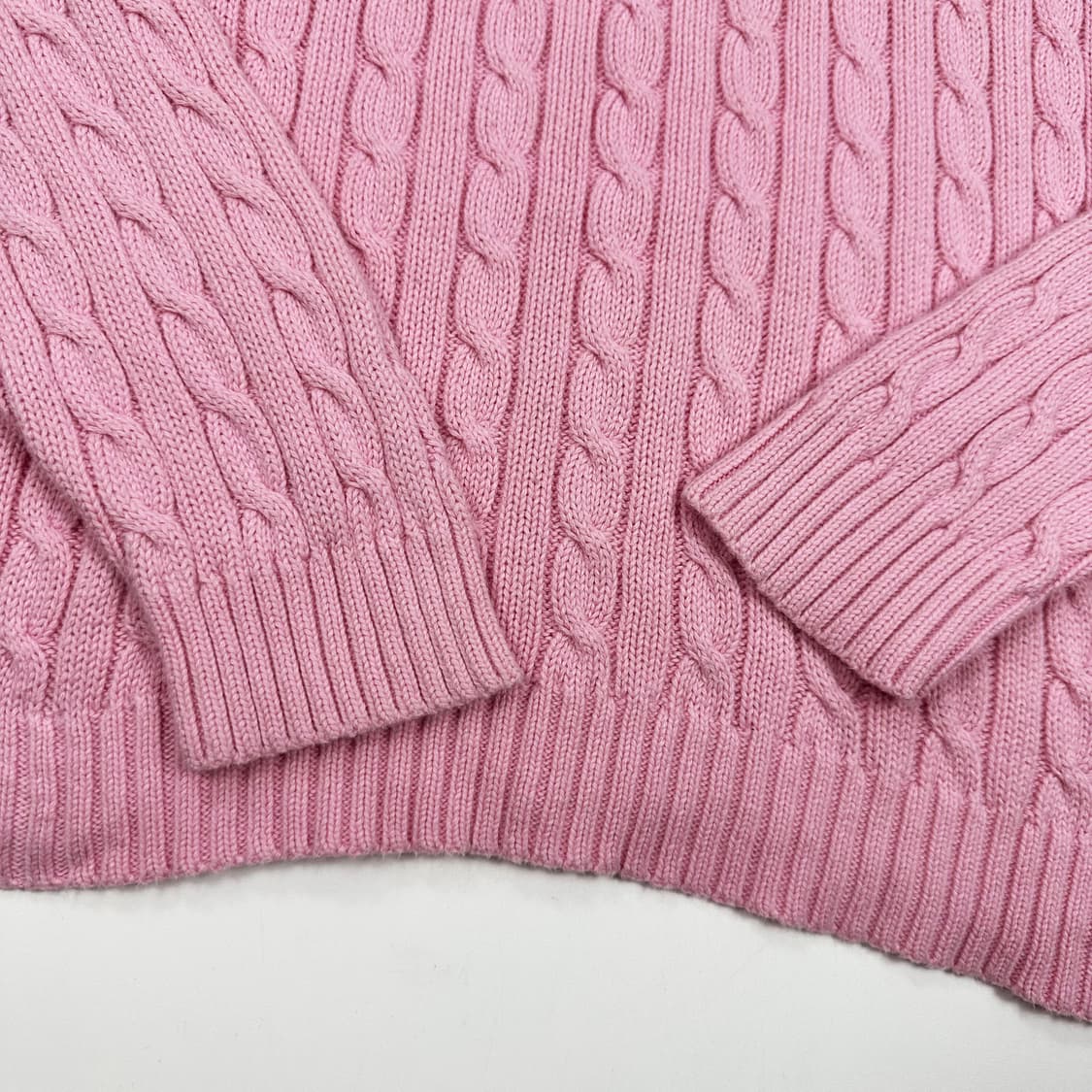 폴로 랄프로렌 빈티지 클래식 케이블 니트 핑크 여성XL 상품이미지5