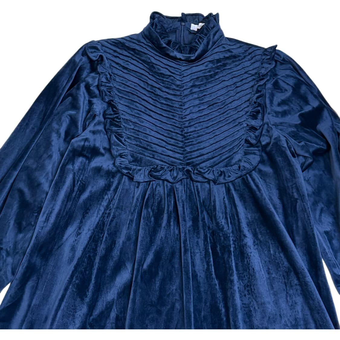 빈티지 네이비 벨벳 베이비돌 미니 원피스 상품이미지3