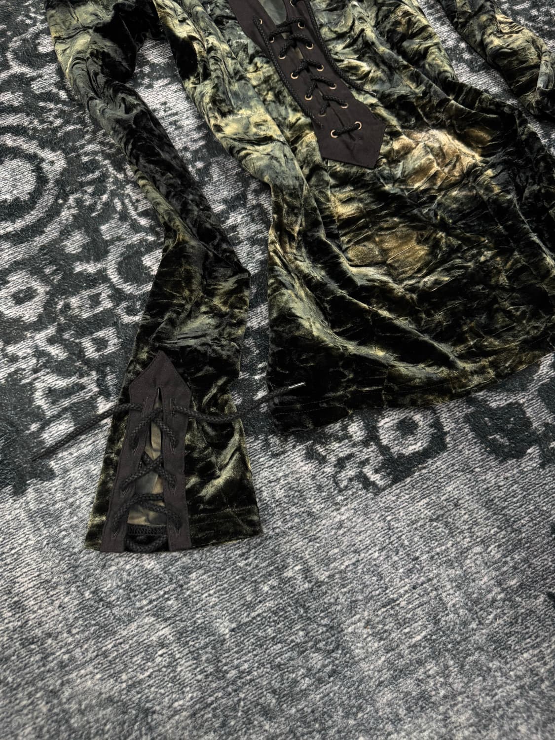 Tornado mart 00s archive lace up velour  상품이미지4