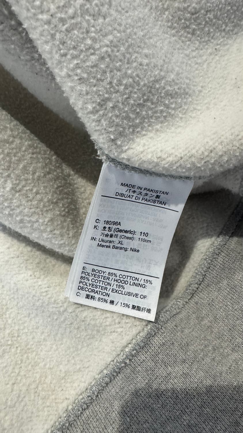 나이키 x 스투시 풀 집 플리스 후드 그레이 헤더 상품이미지5