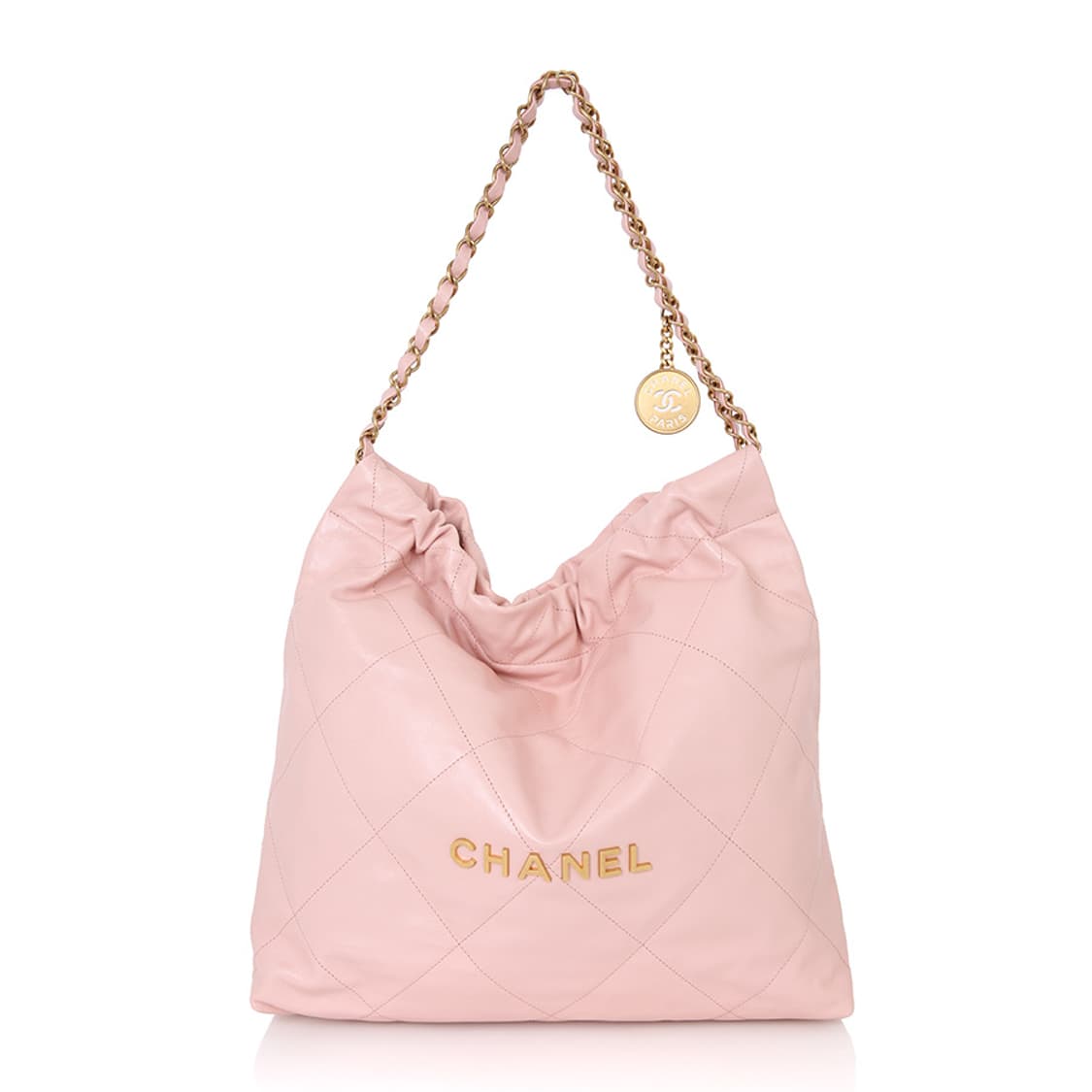 샤넬 22백 미듐 핑크 투투백 카프스킨 체인숄더 AS3261 상품이미지3