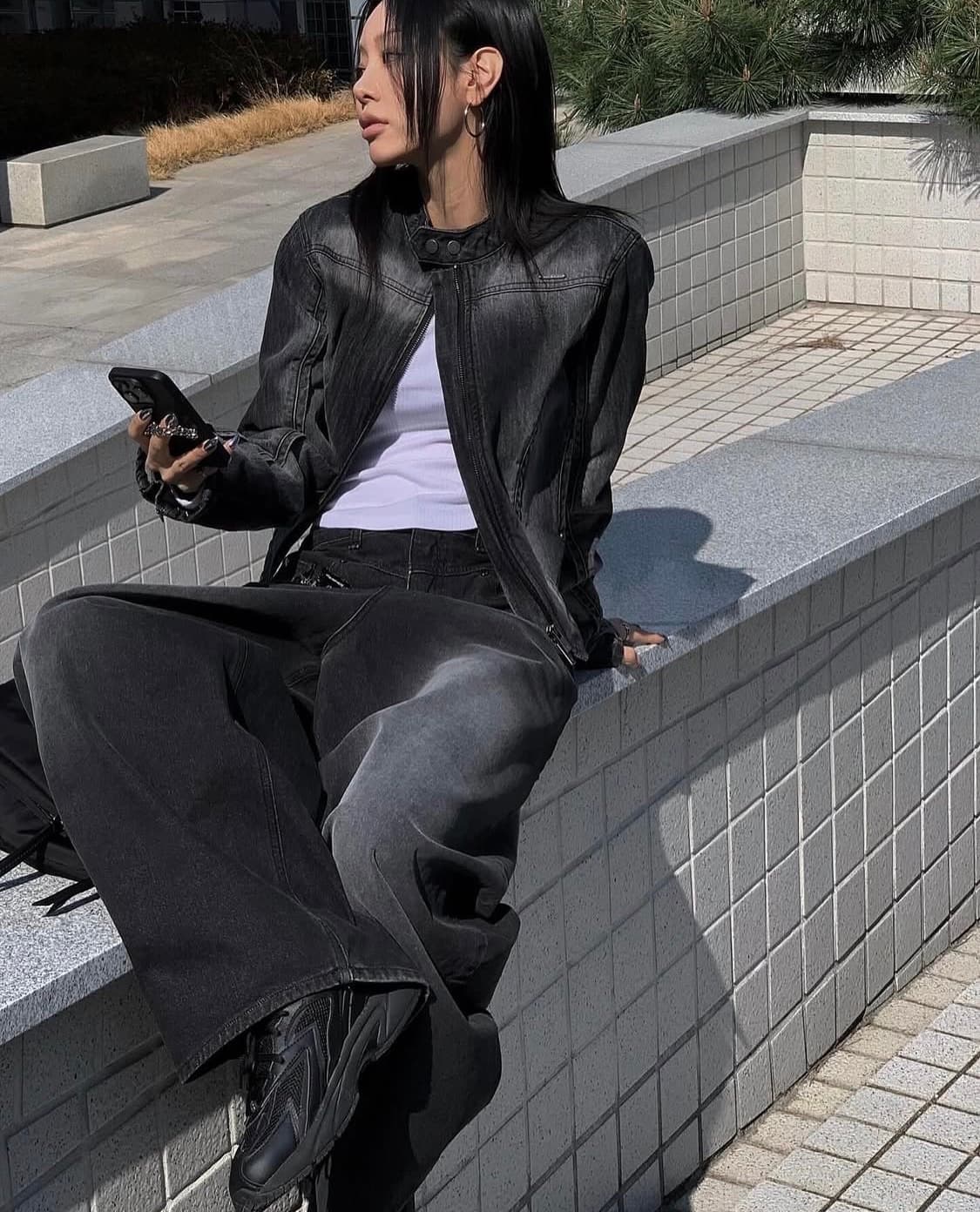 트리밍버드 Front Yoke Denim Pants-블랙 상품이미지2