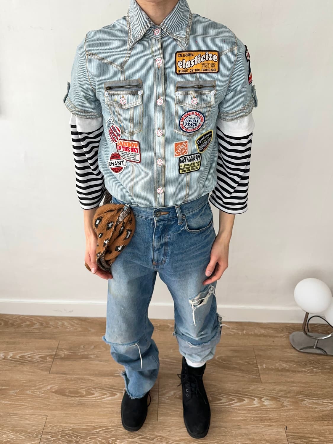 페인트 히코리 하프 점프 수트 상품이미지3