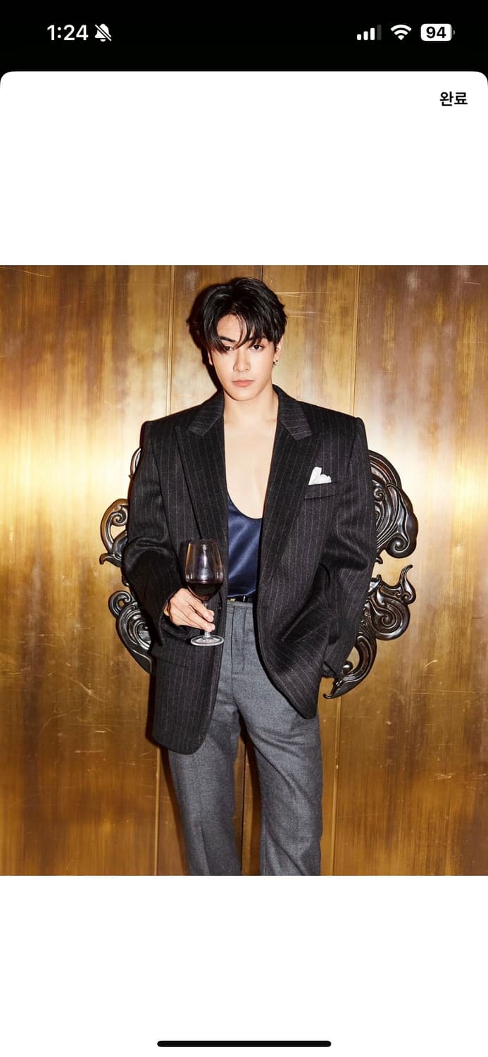 생로랑 / 핀스트라이프 더블 자켓 / 50 상품이미지4