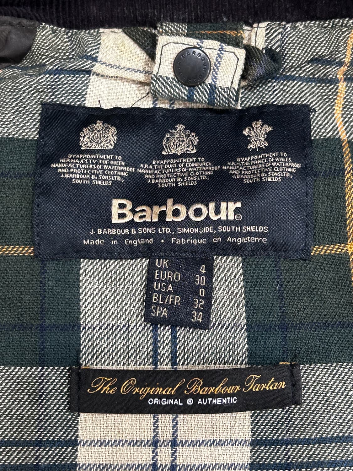 바버 왁스 자켓 다크 올리브 여성 55사이즈 상품이미지6