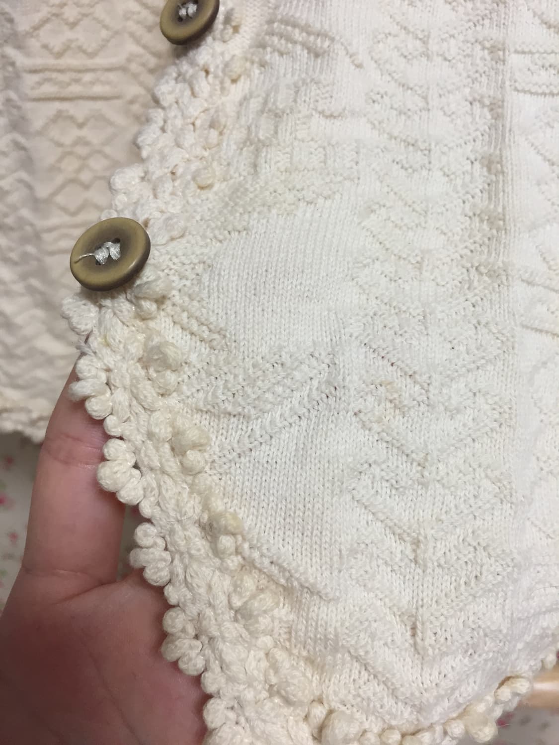 빈티지 모리걸 아이보리 니트 베스트 상품이미지5