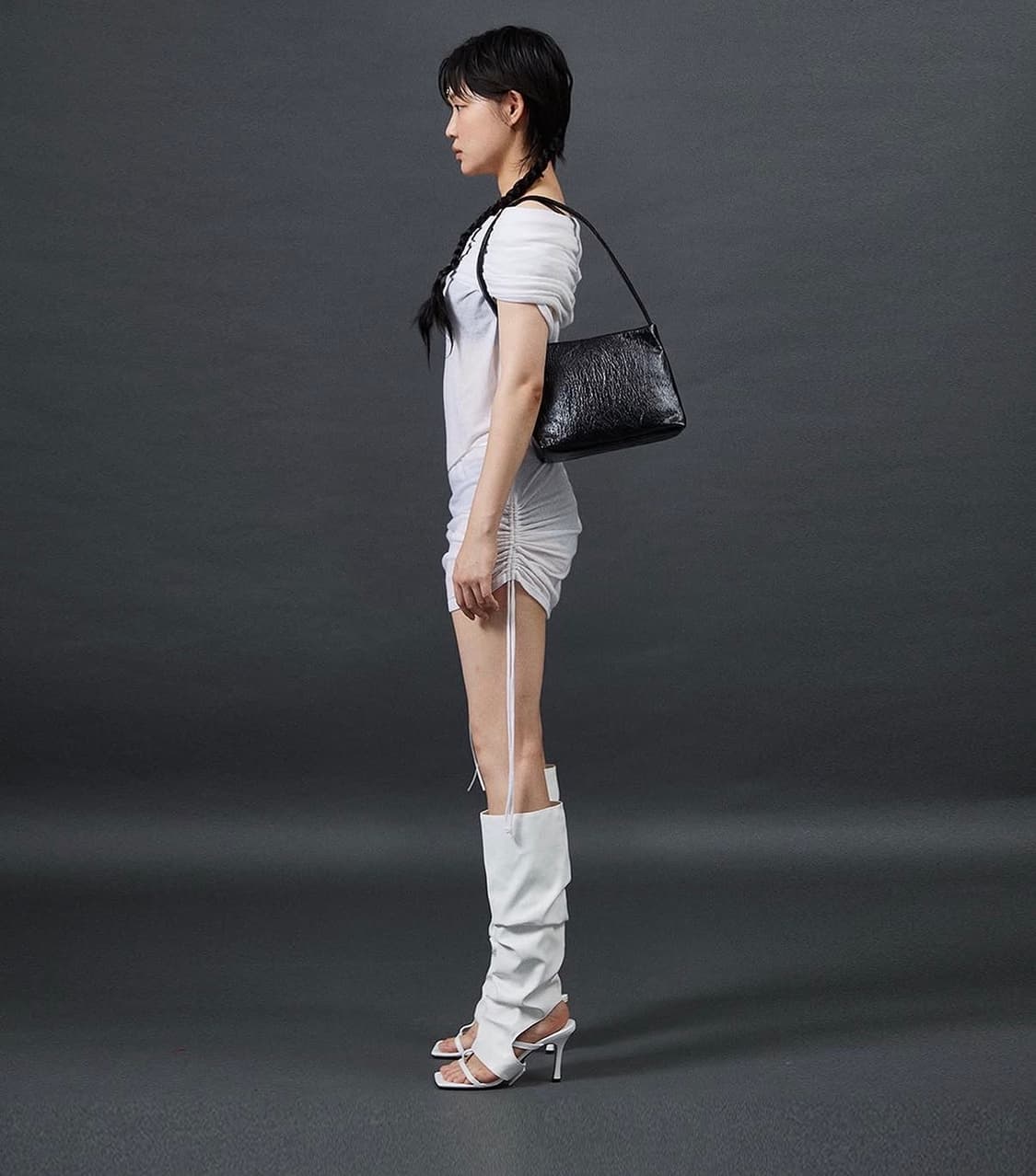 kanari 카나리 오프숄더 셔링 원피스 상품이미지1