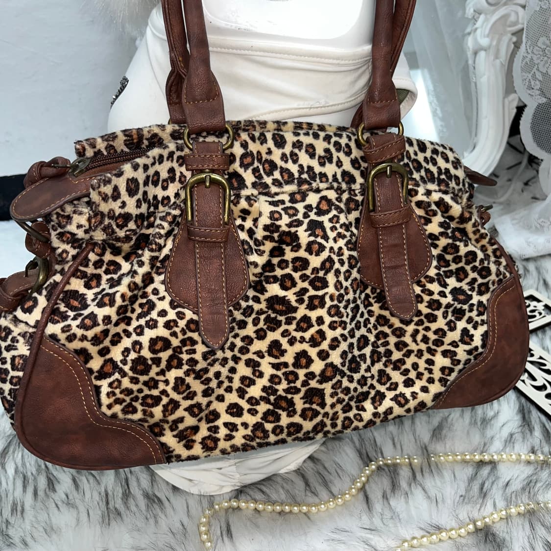 빈티지 레오파드 숄더백 상품이미지3