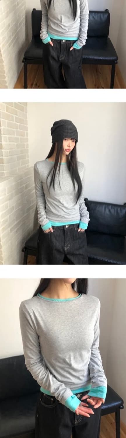 원더원더 민트 티셔츠 상품이미지3