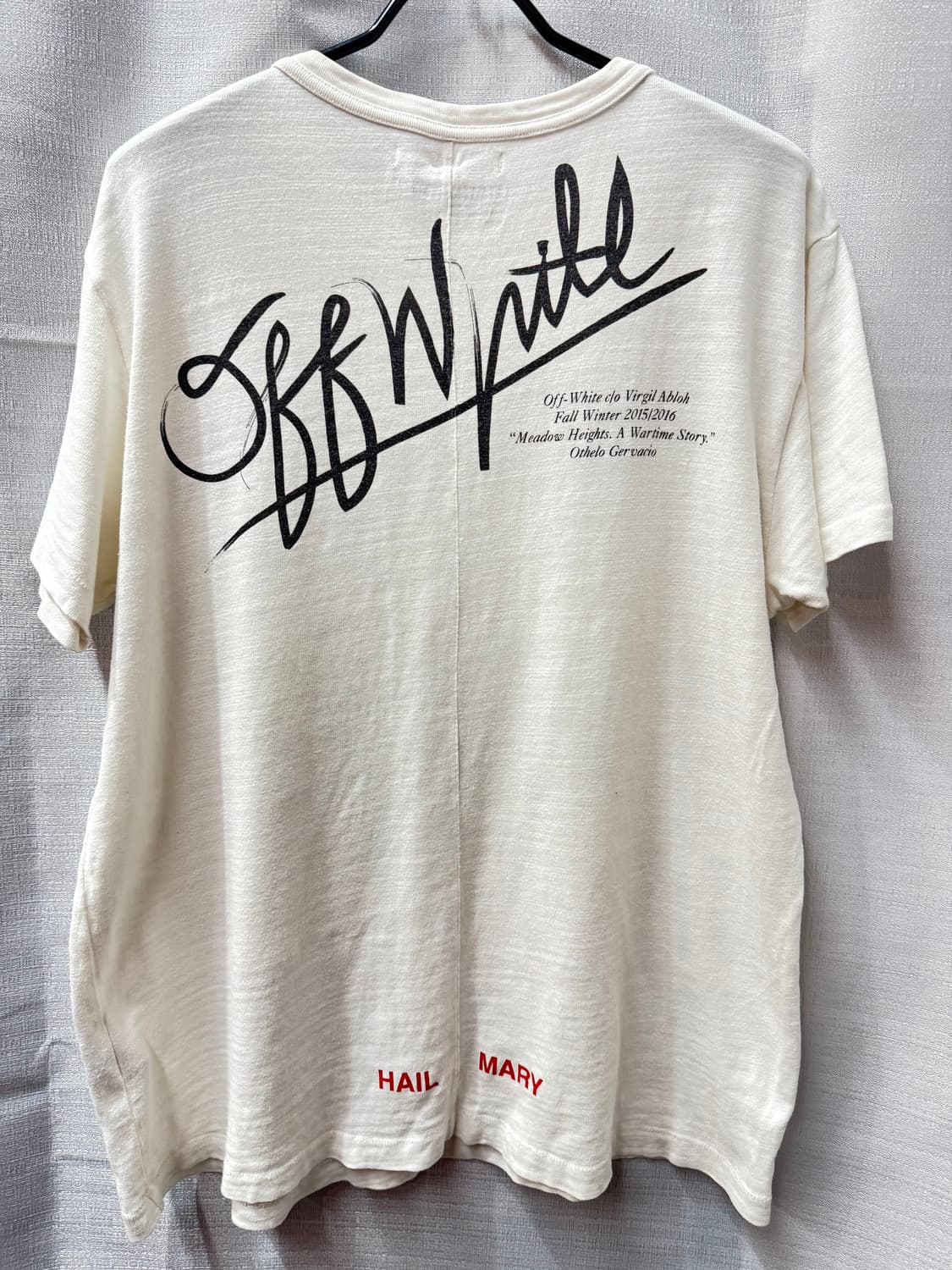 오프화이트 15FW 헤일메리 스컬 헬멧 반팔티 S(XL) 상품이미지4