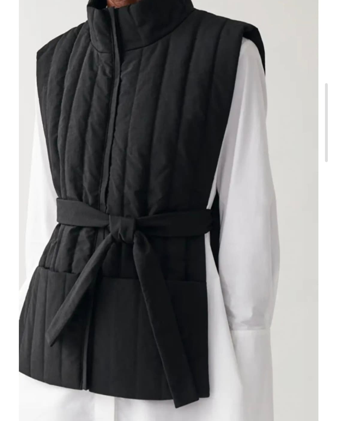 코스 집업 푸퍼 누빔 패딩 베스트 상품이미지1