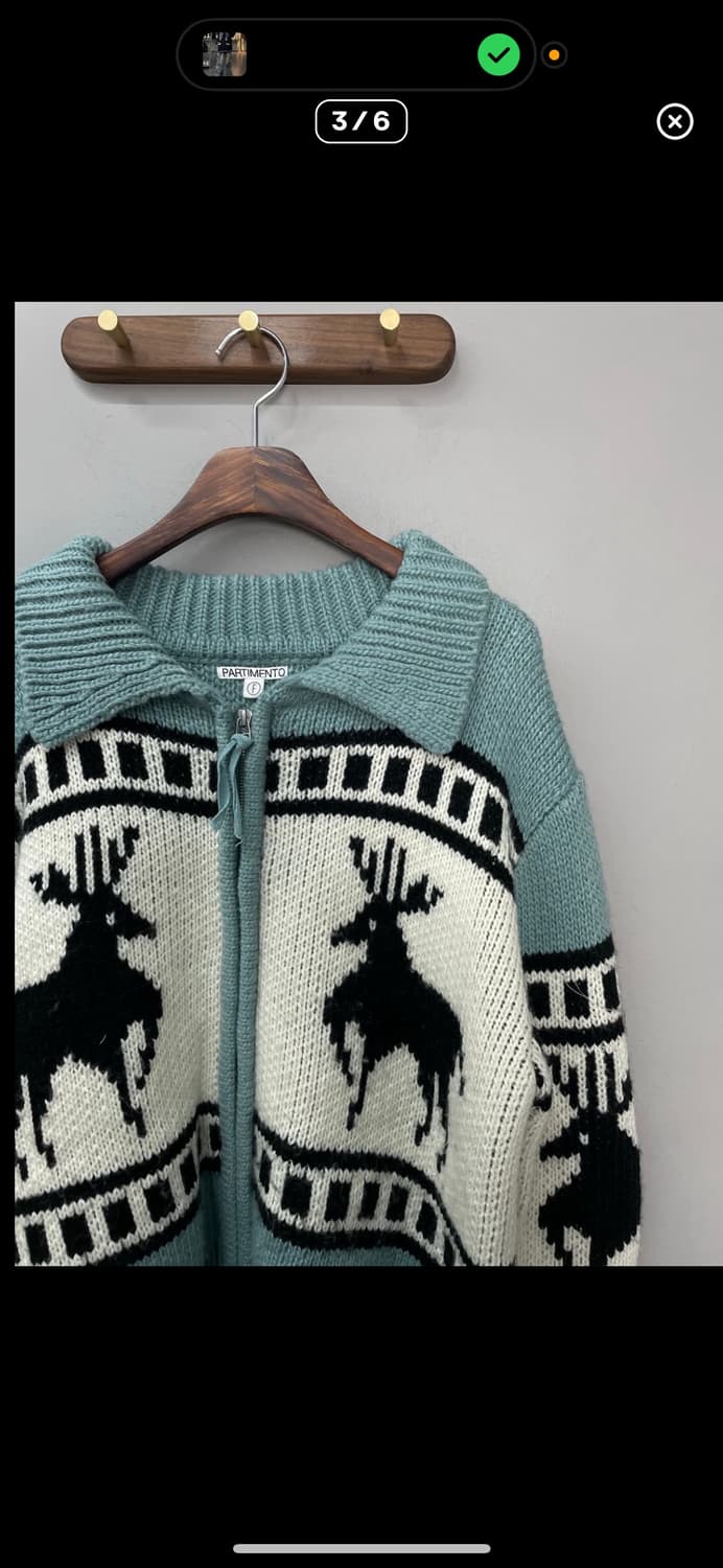 파르티멘토 스카이블루 코위찬 니트집업 A2769 상품이미지3