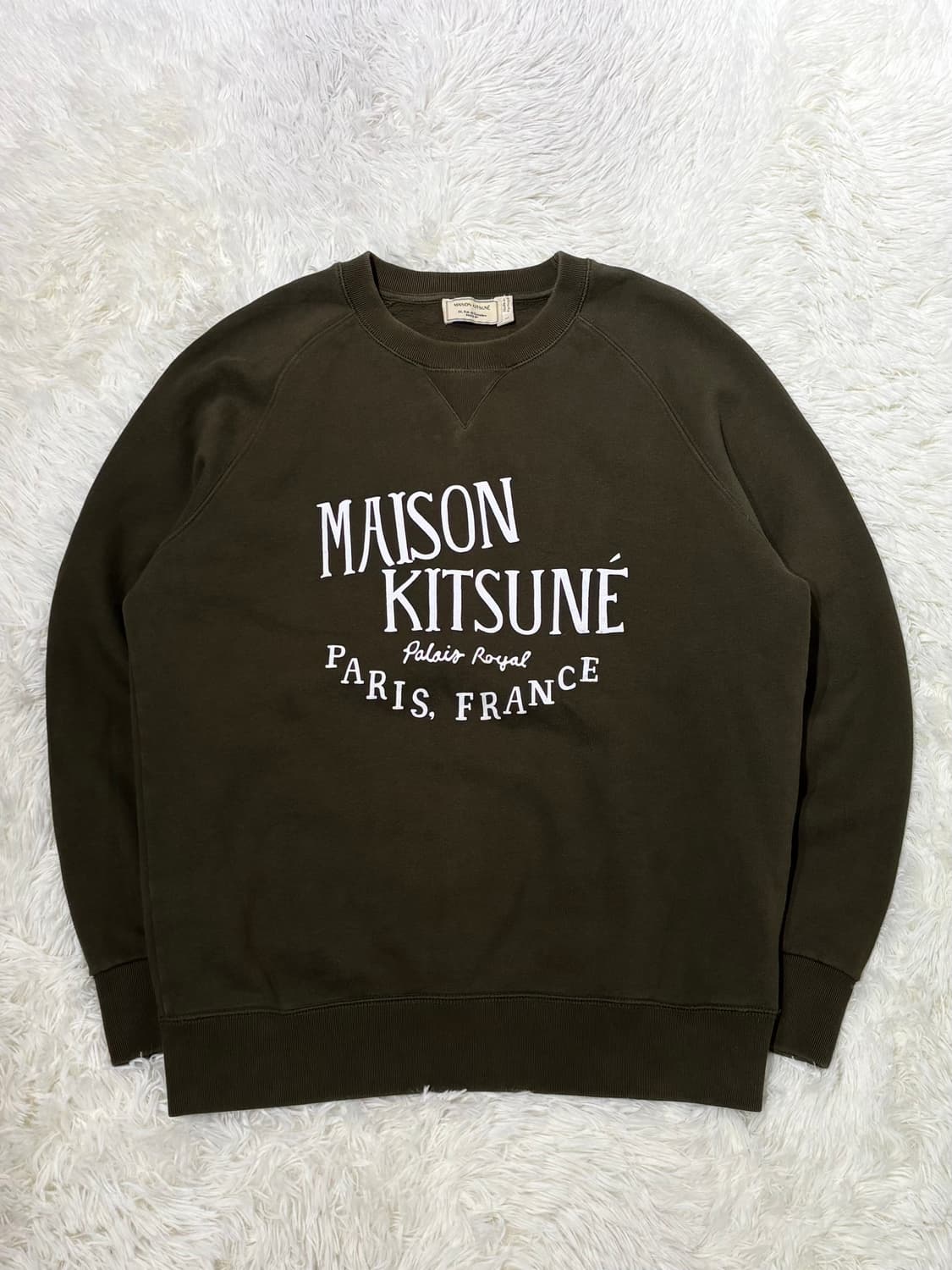 메종키츠네 파리 카키 맨투맨 상품이미지3