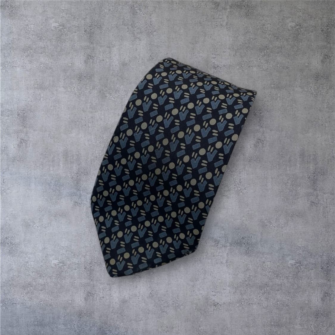 크리스찬 디올 Christian Dior 네이비 패턴 실크 넥타이 상품이미지7