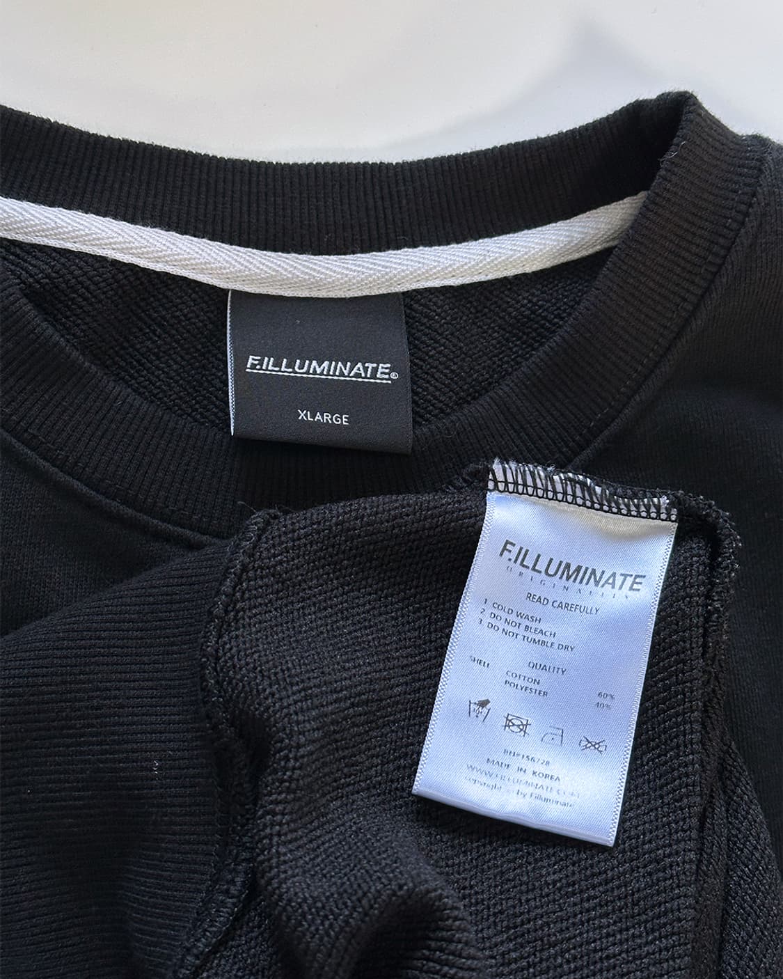 필루미네이트 맨투맨 블랙 상품이미지3