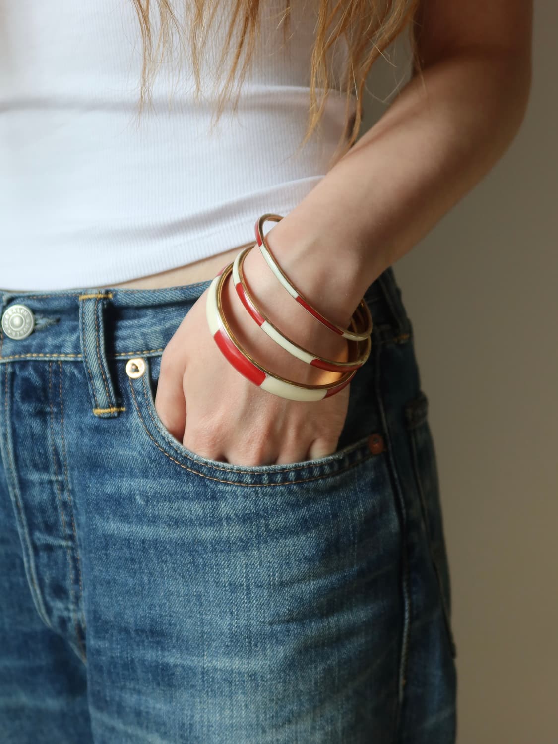 red block bangle set 상품이미지2