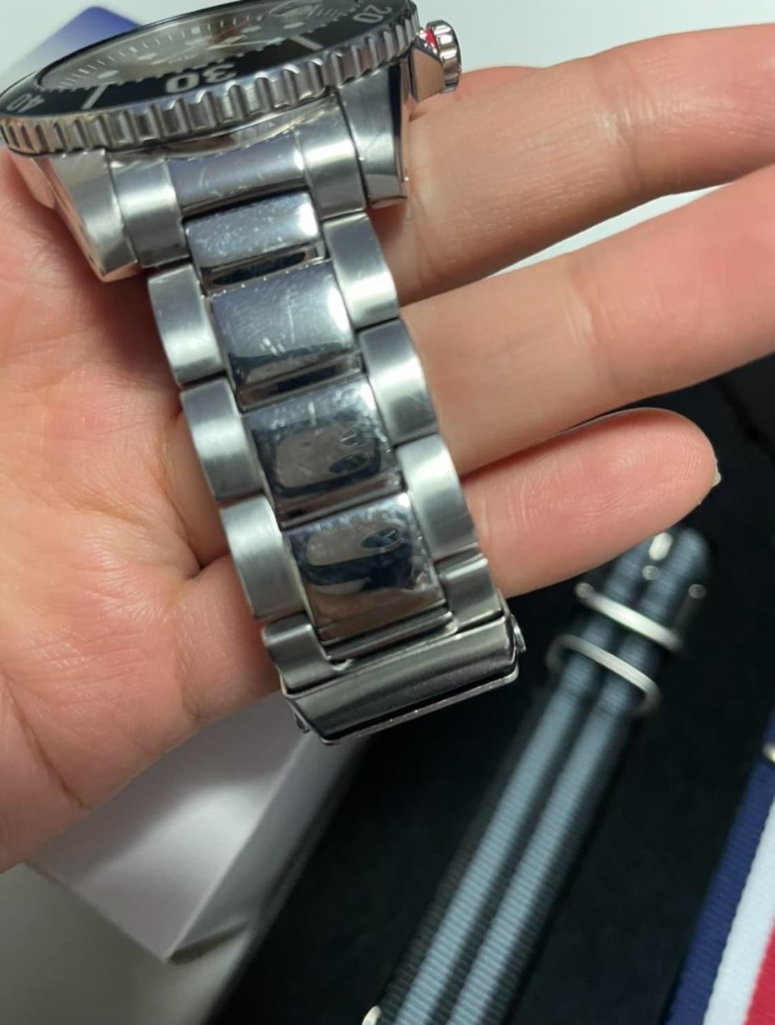 세이코 Seiko 메탈 시계 SNE573P1 풀박스 상품이미지9