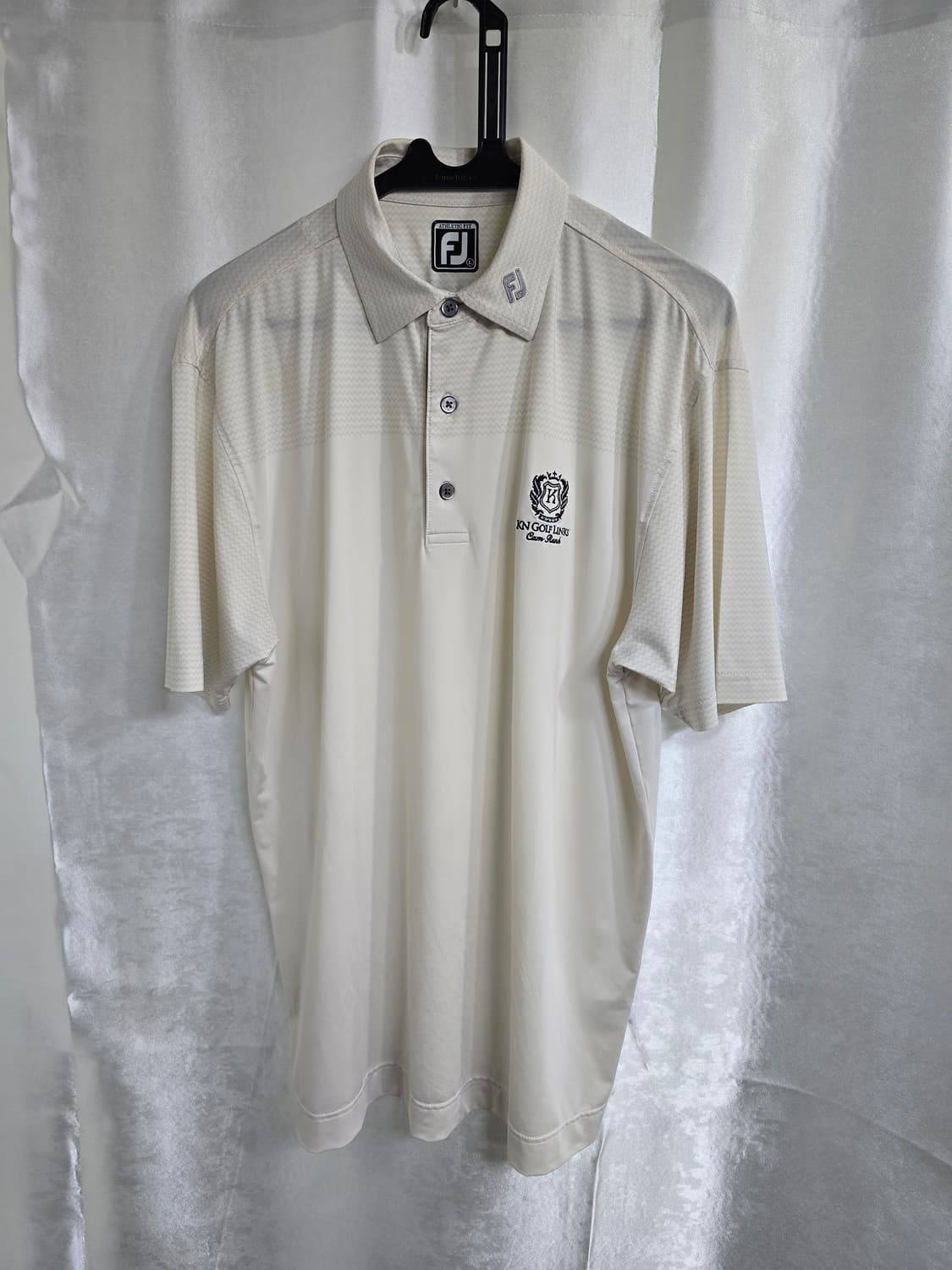 풋조이 FJ 아이보리 골프 반팔 티셔츠 (1821) 상품이미지1