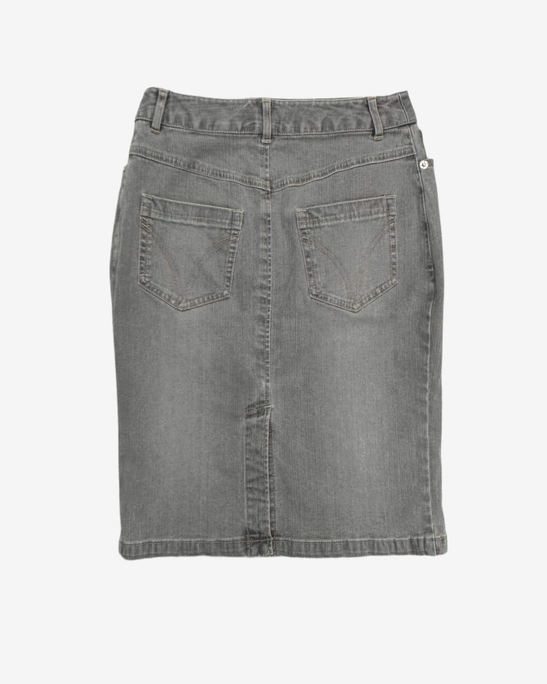 gem button grey denim skirt 상품이미지3