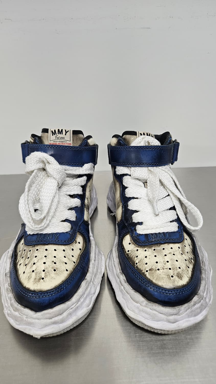 미하라야스히로 웨인 브러쉬드 페이턴트 하이탑 블루(40) 상품이미지1