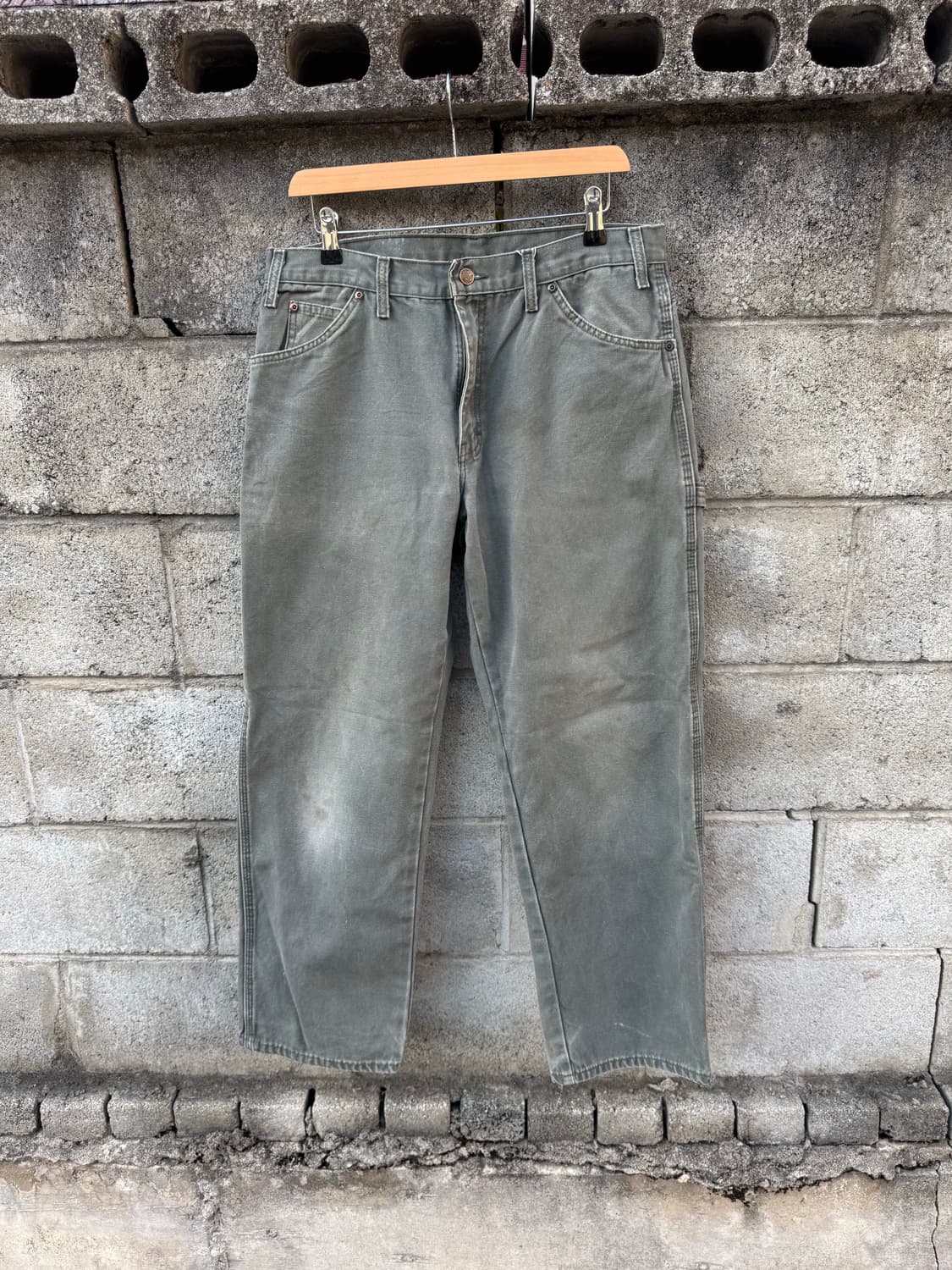 00s 디키즈 빈티지 모스그린 싱글니 카펜터 워크 팬츠 34 상품이미지1