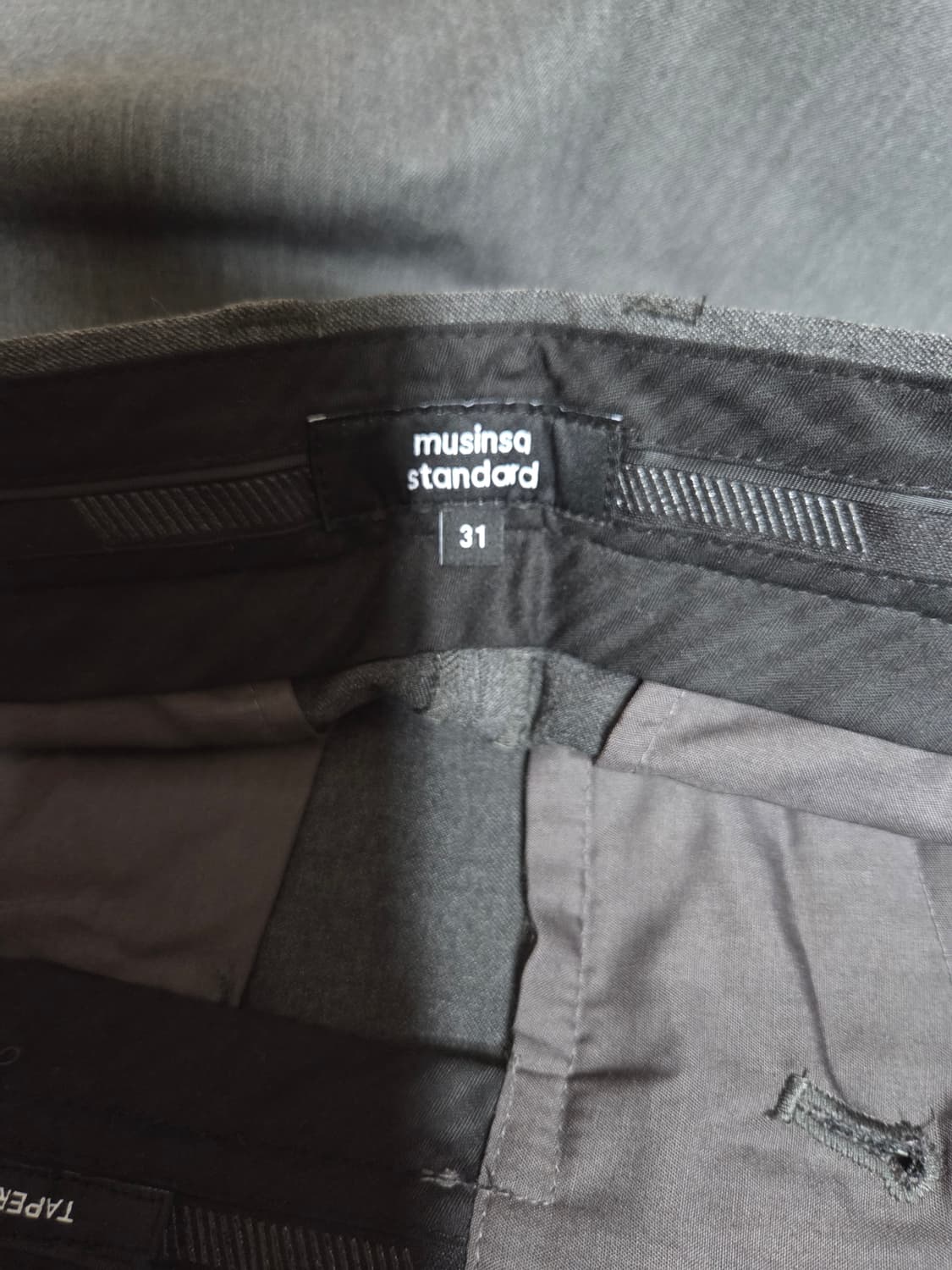 무신사 스탠다드 턴업 크롭 미드 그레이 31 상품이미지4