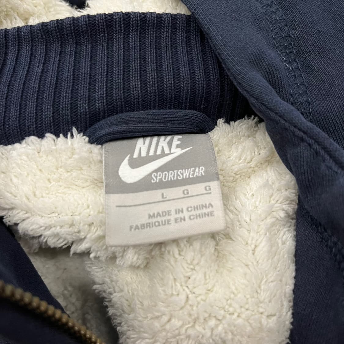 나이키 양털 네이비 후드집업 상품이미지5