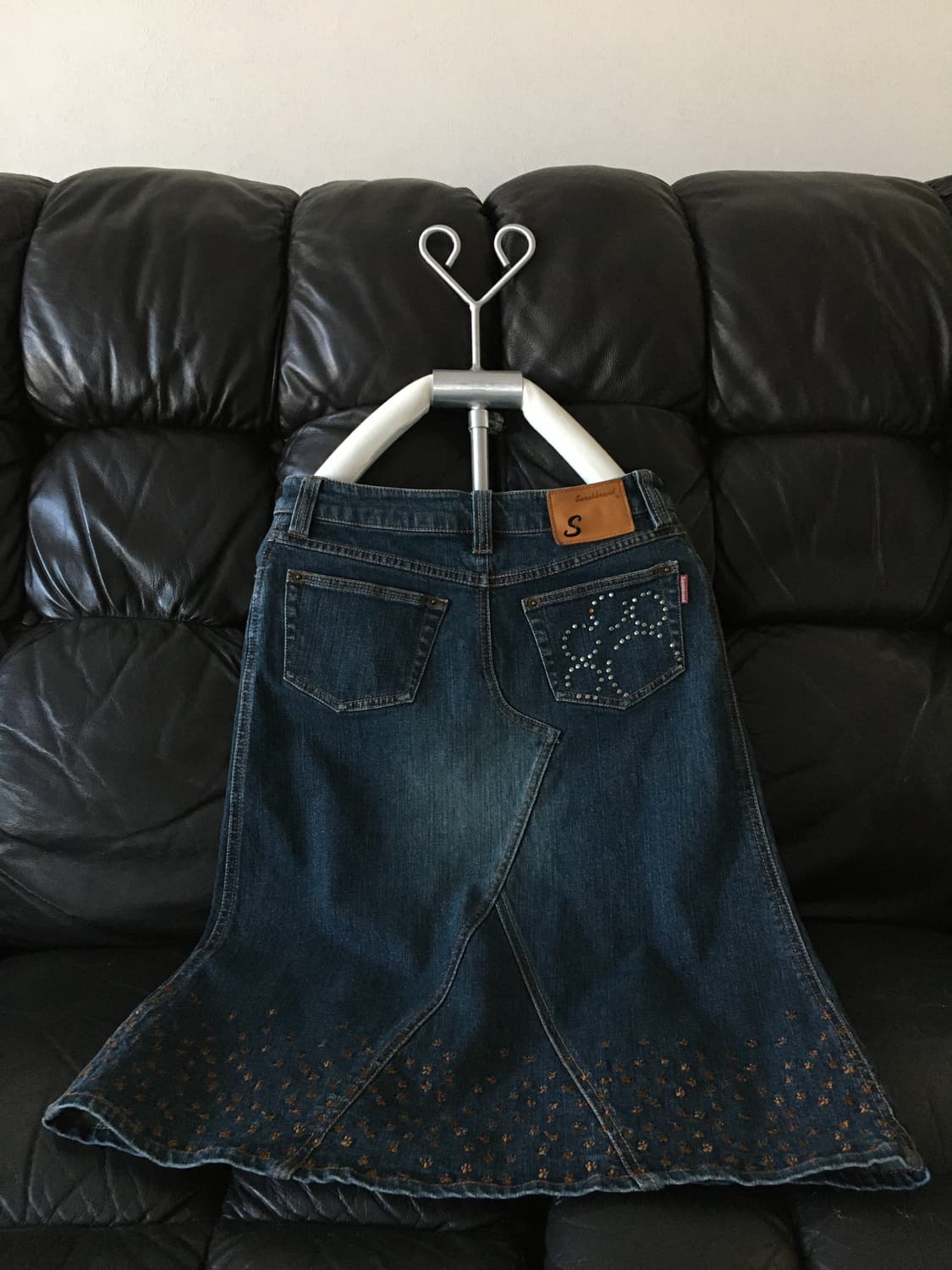 denim flare midi skirt 상품이미지4