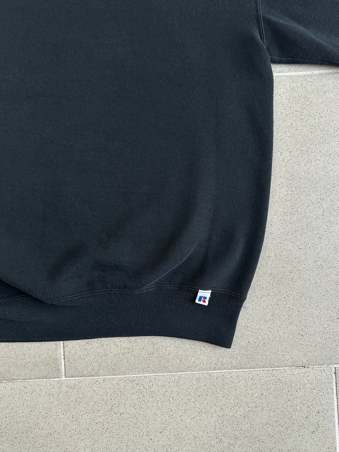 90s 빈티지 러셀 스웻셔츠 블랙 XXL USA 상품이미지3