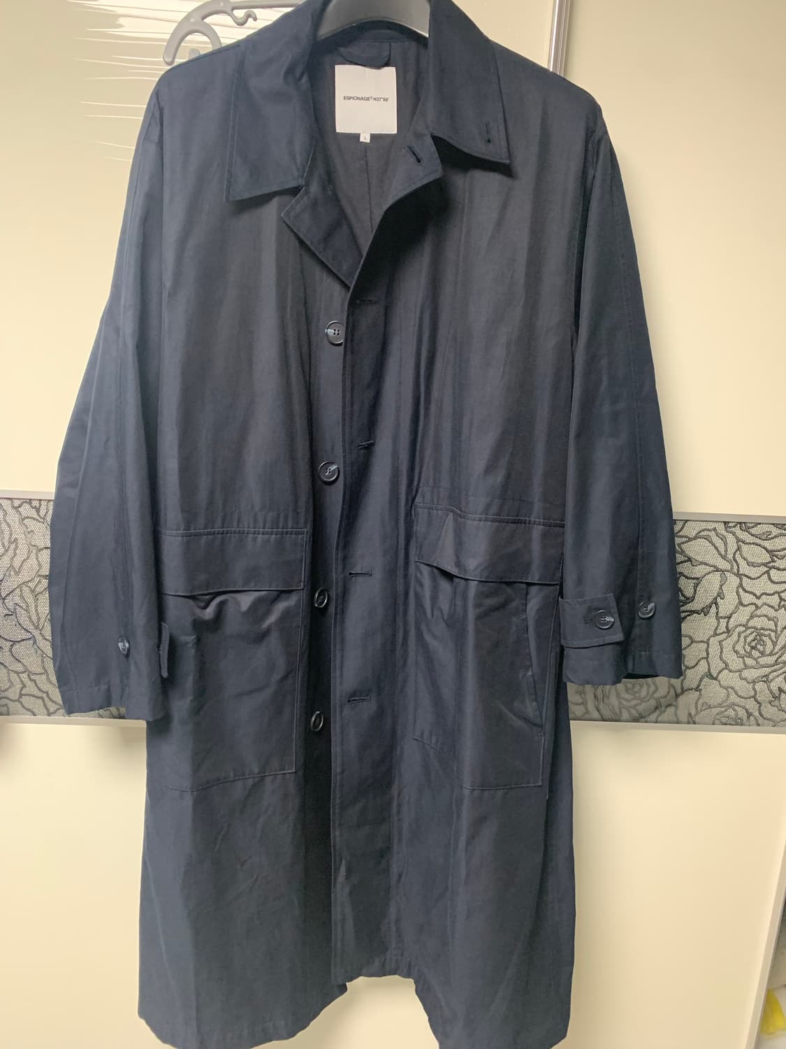 에스피오나지 와이드 싱글 코트 다크네이비 L 상품이미지3