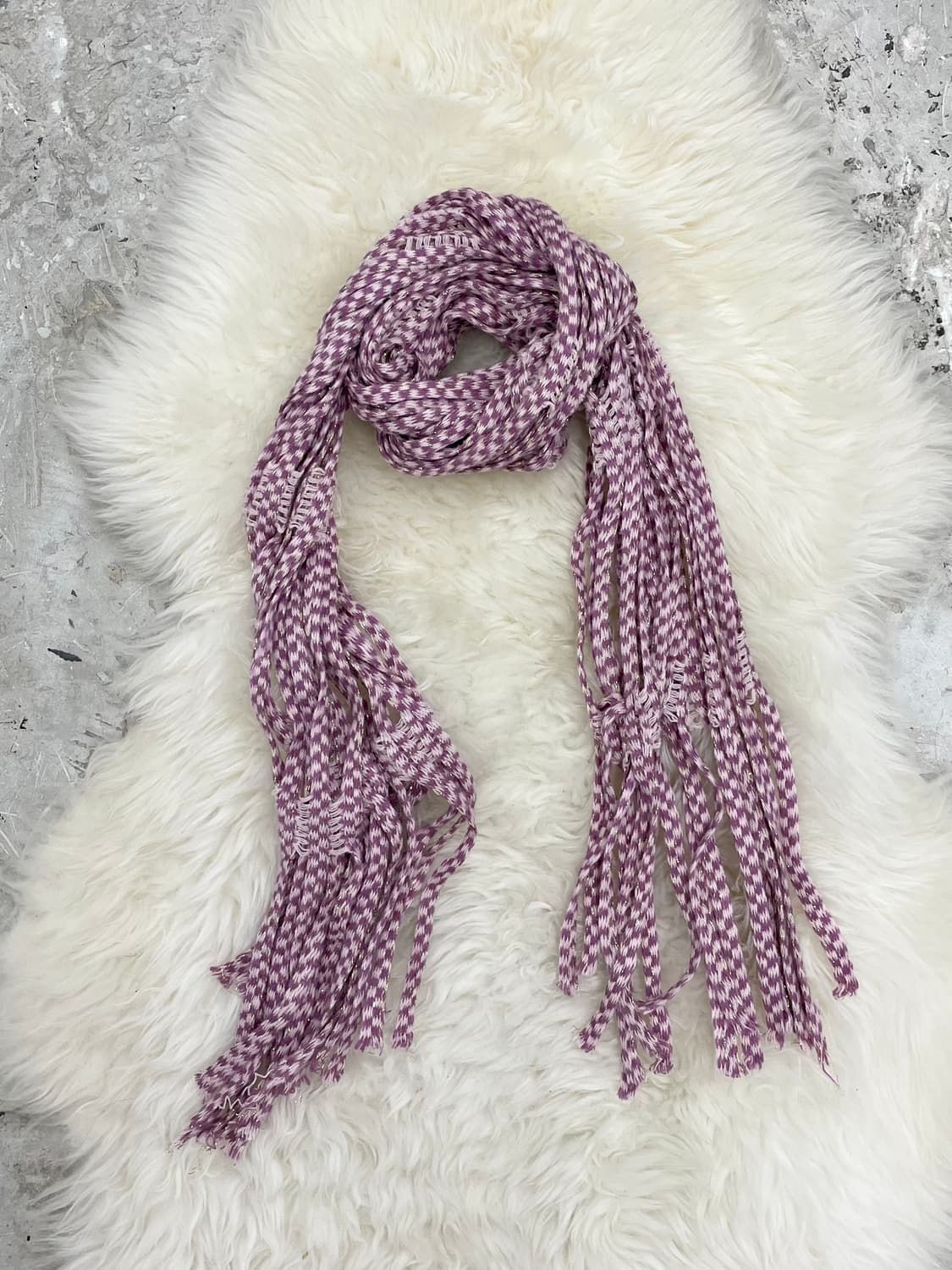 핑크 글리터 아방가르드 머플러  상품이미지5