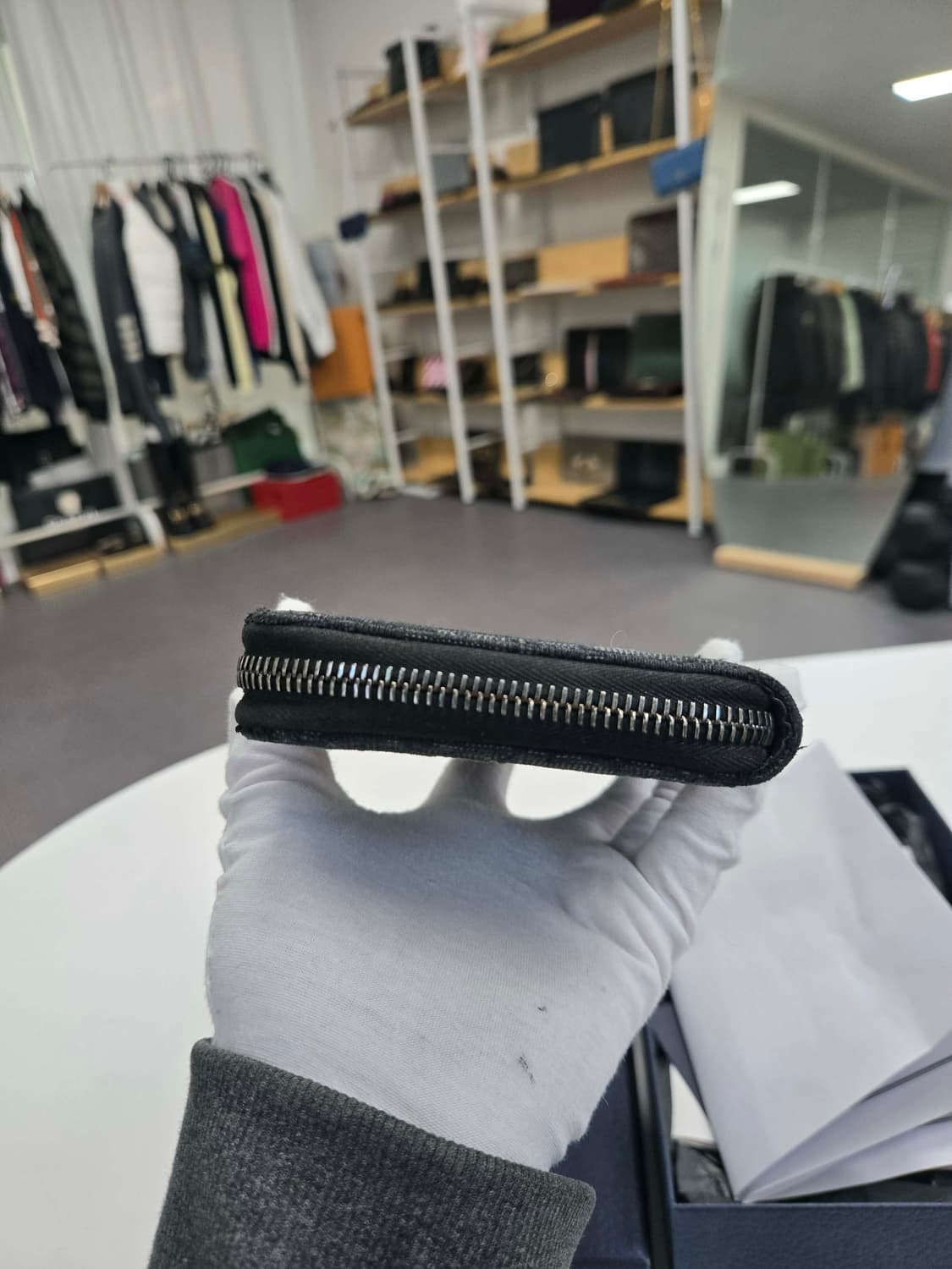 [보증서 정품] 디올 오블리크 지퍼돌이 장지갑 상품이미지2