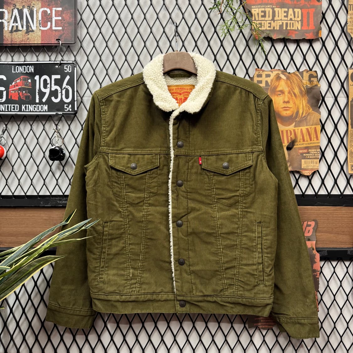 리바이스 타입 3 쉐르파 코듀로이 트러커 자켓 카키 상품이미지1