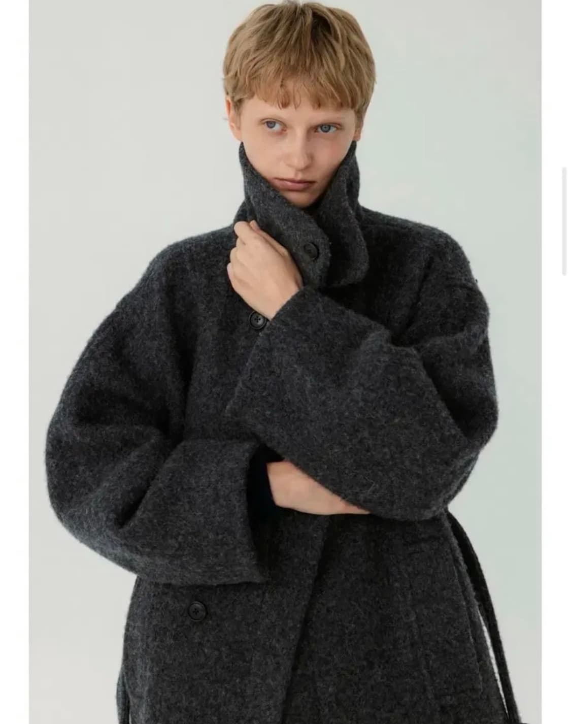 rrace 레이스 하이넥 싱글 코트 상품이미지3