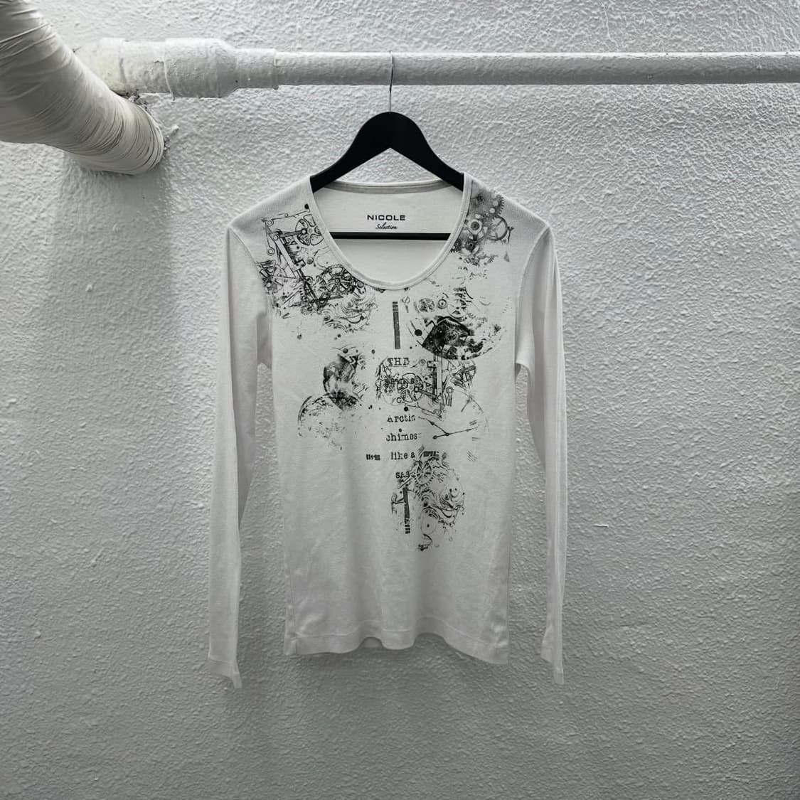 Nicole club mecanic printing long sleeve 상품이미지4
