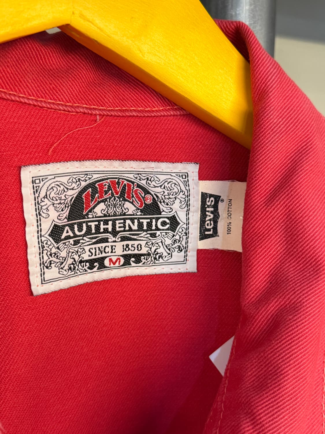 리바이스 데님 트라커 자켓 레드 상품이미지2