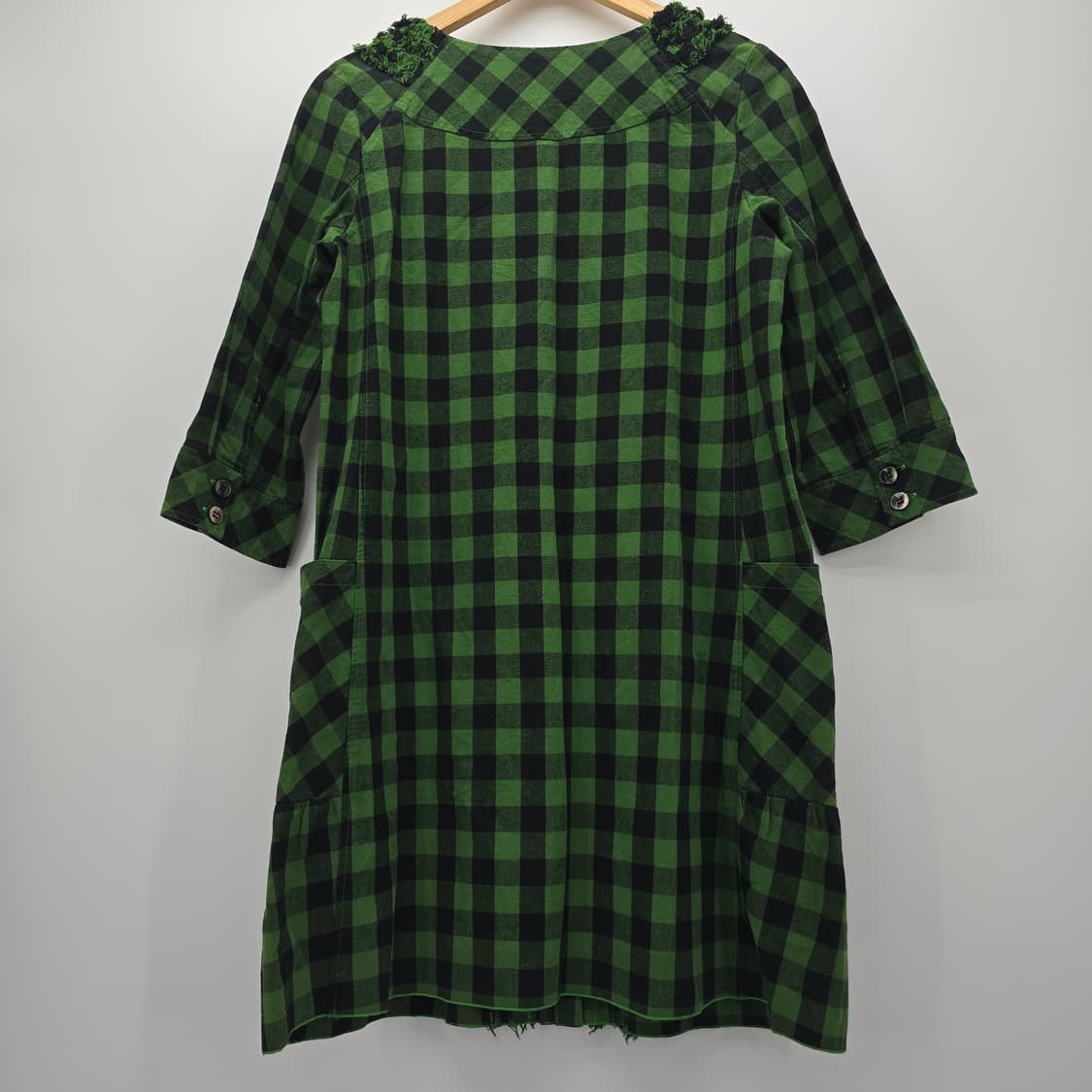 SUPER HAKKA체크 플레어 코튼+마 일본 빈티지 상품이미지6