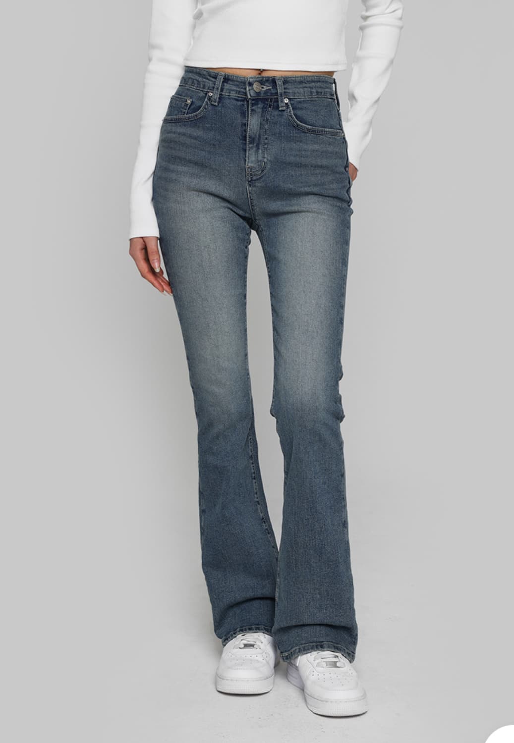 블랙업 롱 슬림 부츠컷 라이트블루 상품이미지1