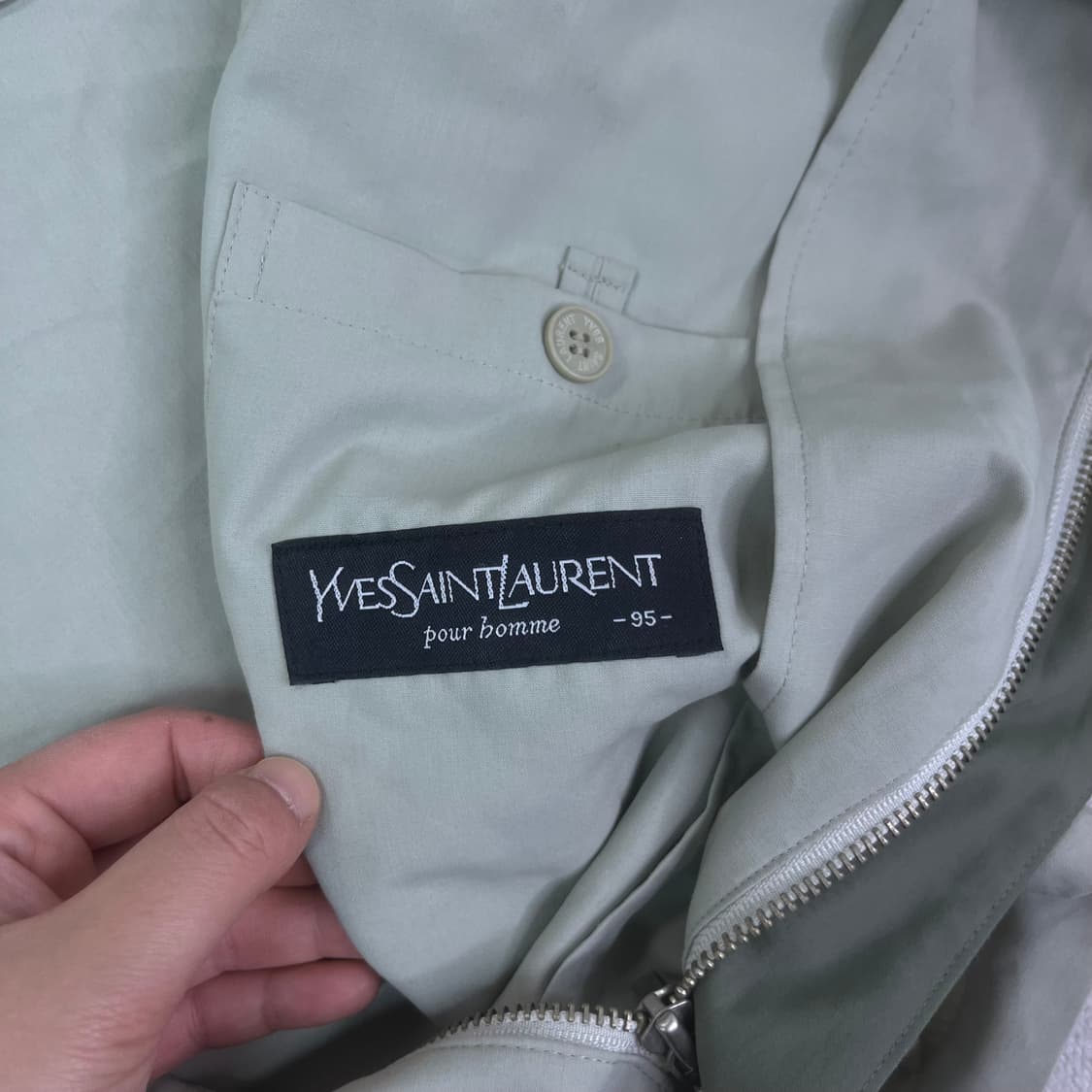 100 입생로랑 카키 올드스쿨 자켓 상품이미지6