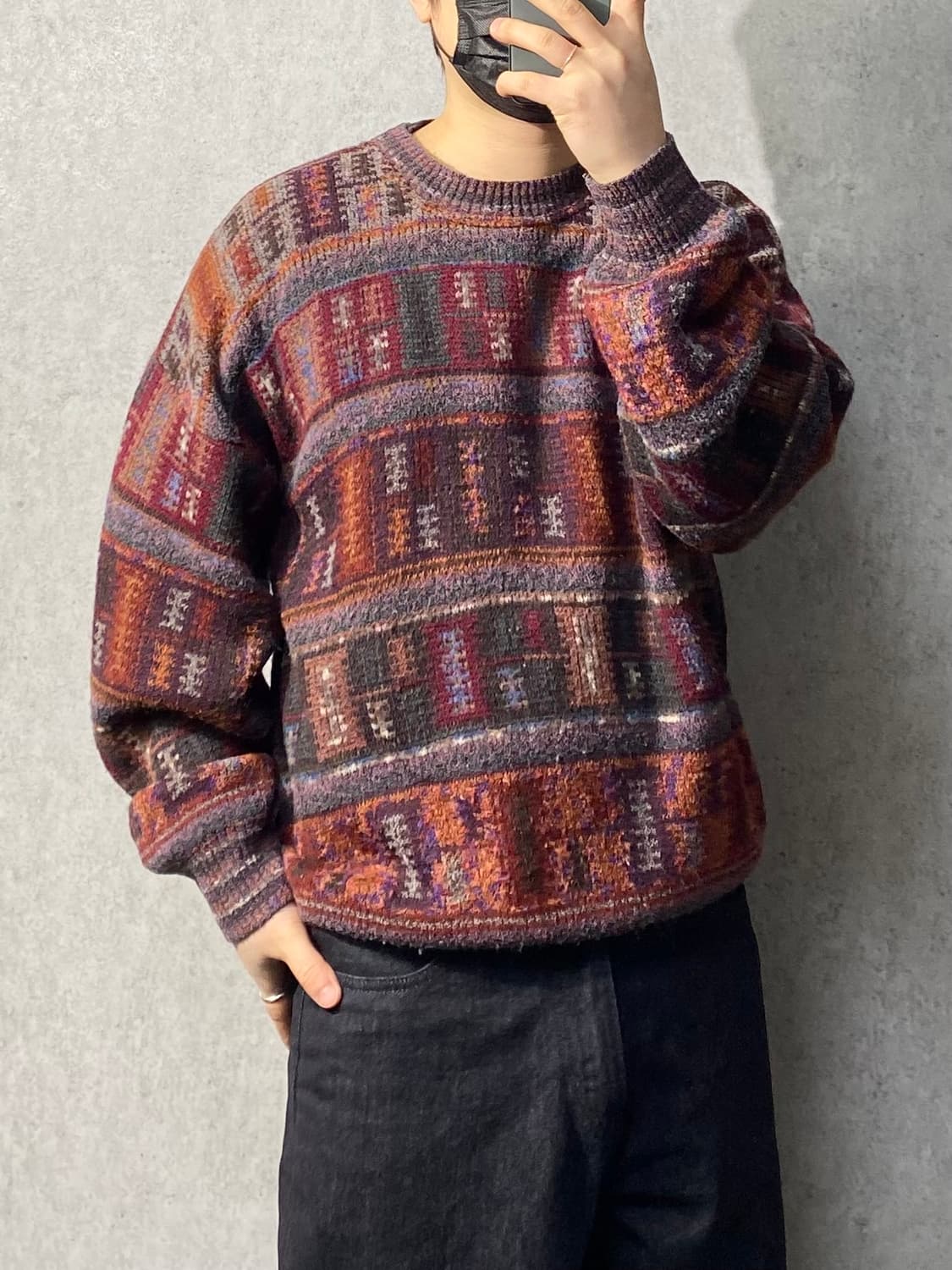 [L-XL] JUN MEN 재팬 메이드 에스닉 패턴 울 니트 상품이미지9