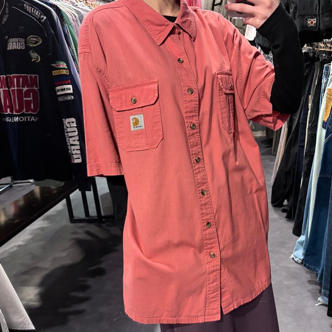 [IM] Carhartt 칼하트 반팔 셔츠 코랄 핑크 상품이미지4