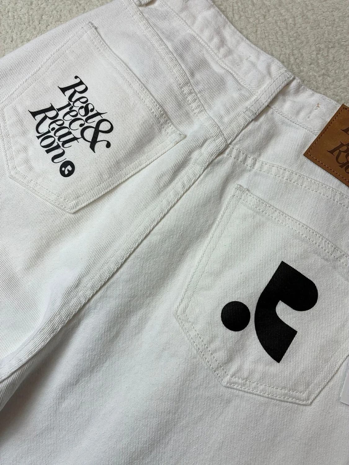 레스트앤레크레이션 RR 와이드 진스 화이트 데님 팬츠 PN5971 상품이미지3