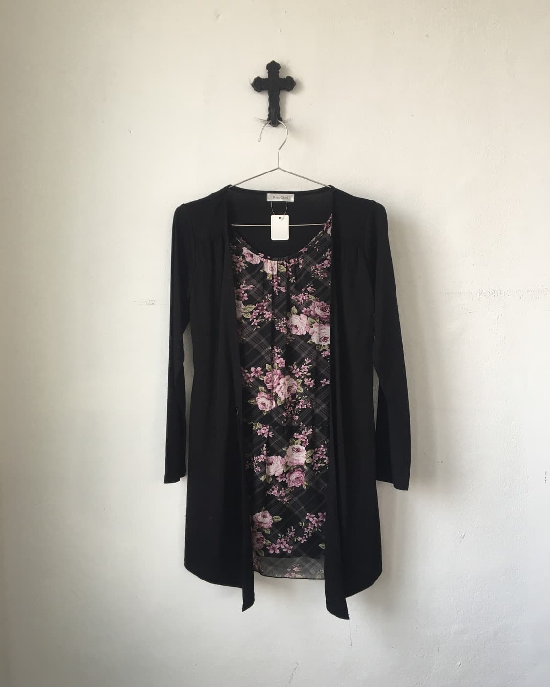 Rosa cheri flower pattern layered sleeve 상품이미지2