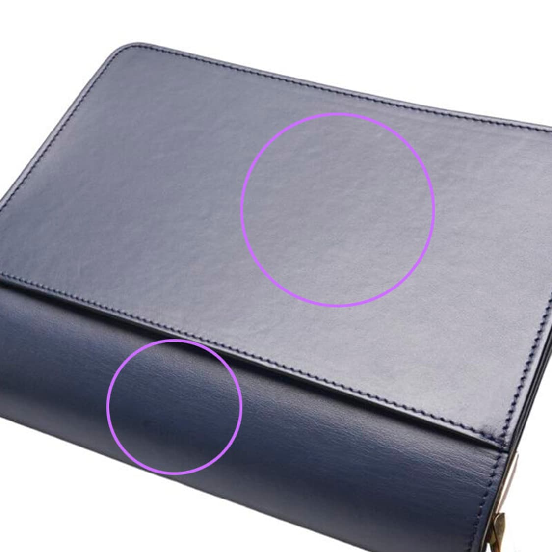 (중고) 마르니 네이비 카프스킨 트렁크 미듐 숄더백 상품이미지10