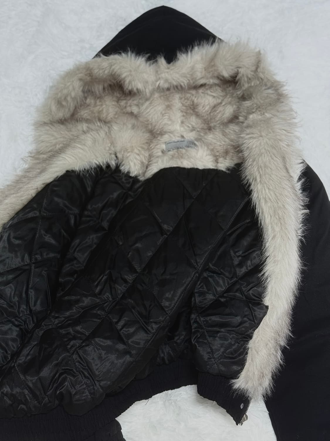 크롭 퍼 워크자켓 상품이미지3